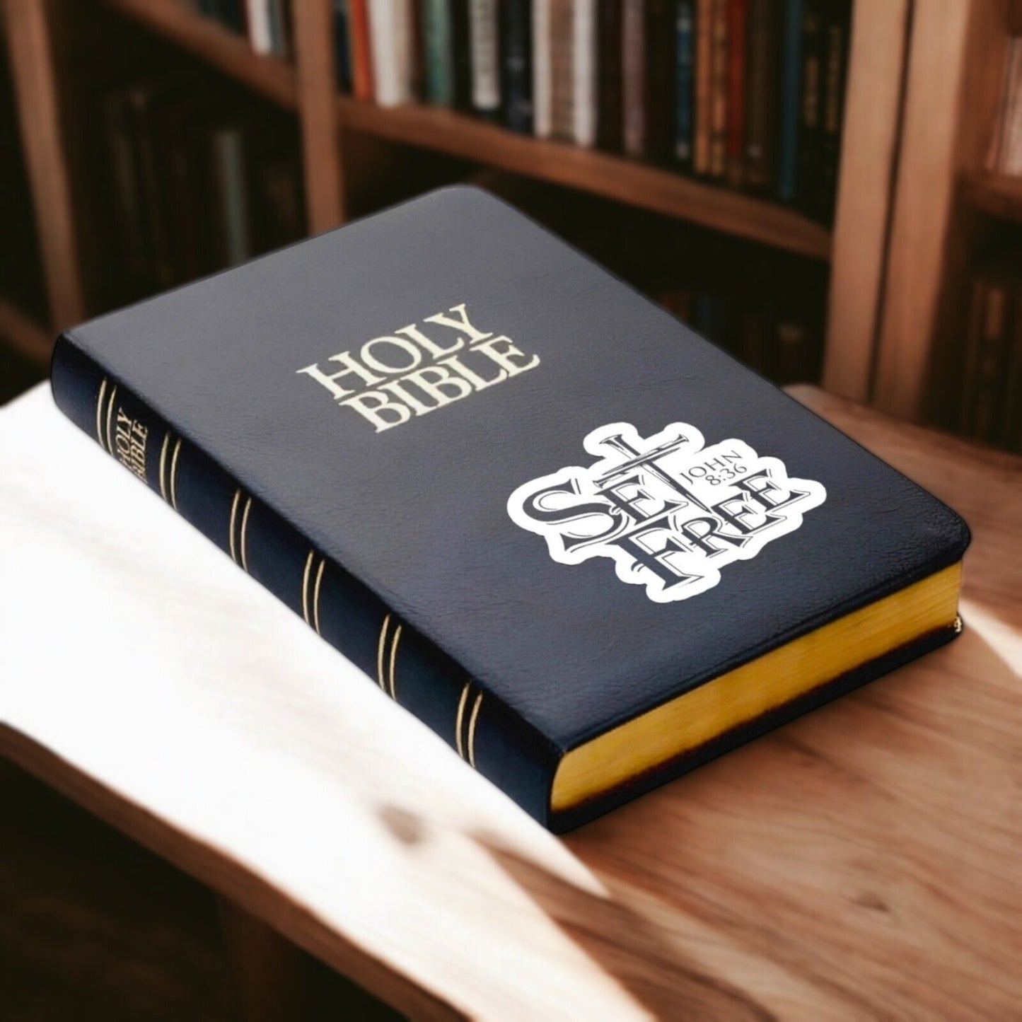 Set Free John 8:36 Sticker Glossy | Vinyl Christian Sticker | Waterproof Decal