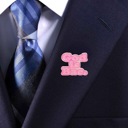 God Is Bae Enamel Pin | Christian Collar Pin | Brooch Accessory | Lapel Pin