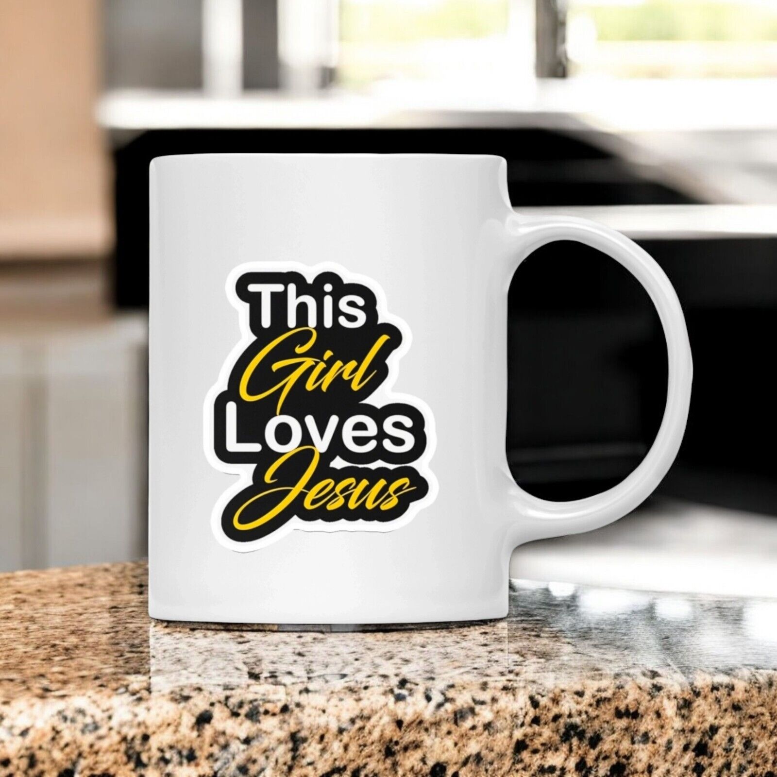 This Girl Loves Jesus Sticker | Vinyl Christian Sticker | Waterproof Jesus Decal