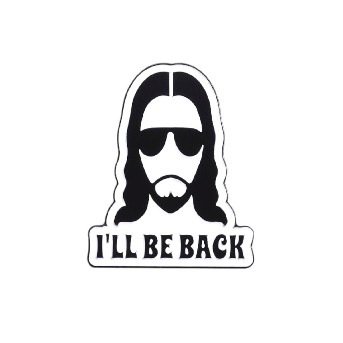 I'll Be Back Jesus Enamel Pin | Christian Collar Pin | Brooch Accessory