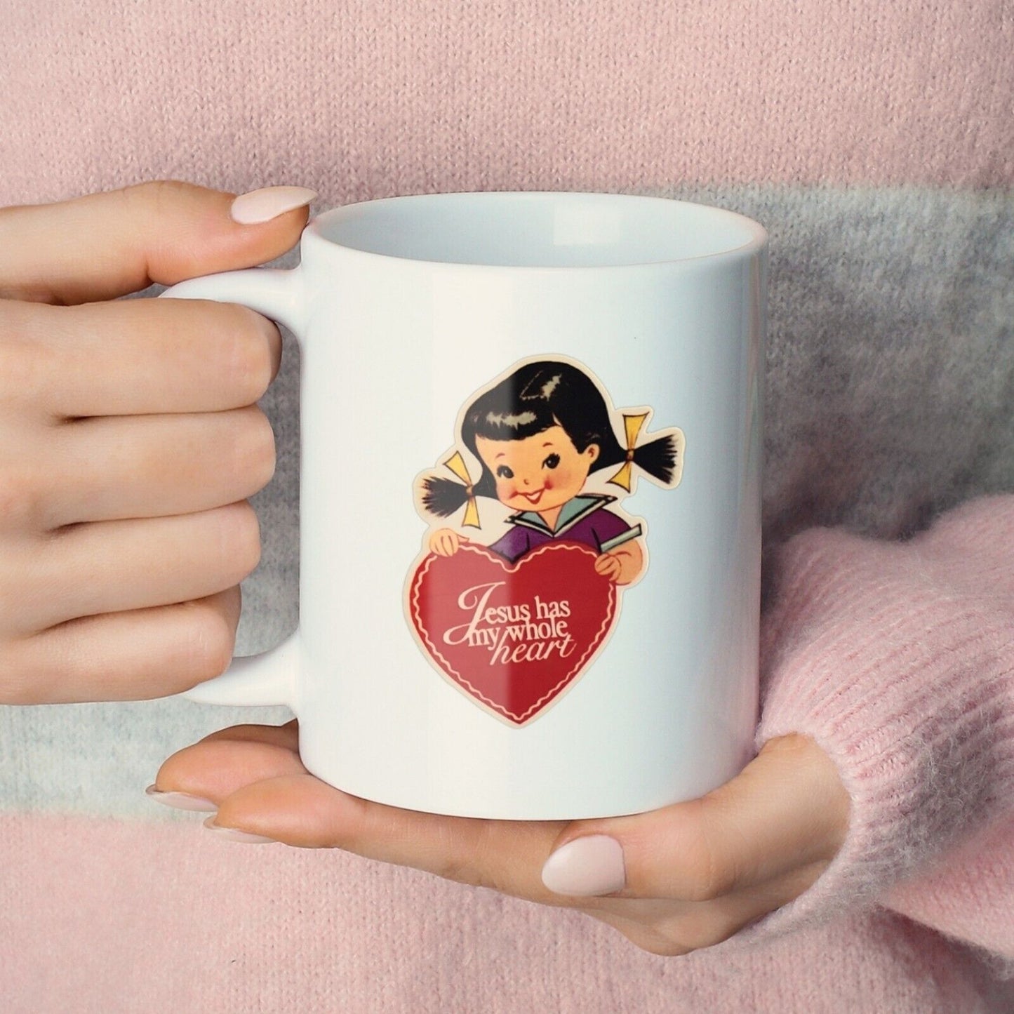 Jesus Has My Whole Heart Cute Sticker | Journal Sticker | Waterproof Faith Decal