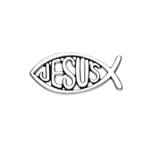 Jesus Fish Enamel Pin | Christian Collar Pin | Brooch Accessory | Lapel Pin