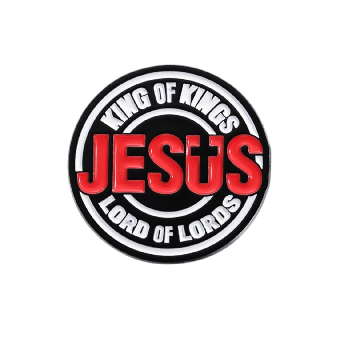 King of Kings Lord of Lords Enamel Pin | Christian Collar Pin | Brooch Accessory