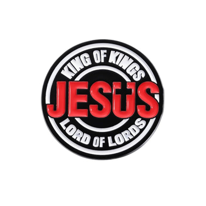 King of Kings Lord of Lords Enamel Pin | Christian Collar Pin | Brooch Accessory