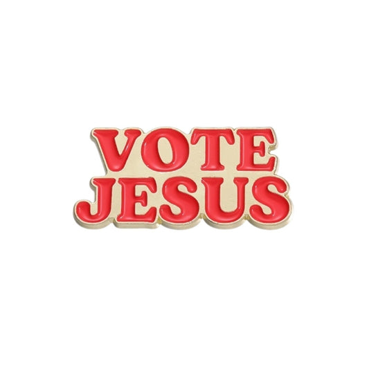 Vote Jesus Enamel Pin | Christian Collar Pin | Brooch Accessory | Lapel Pin