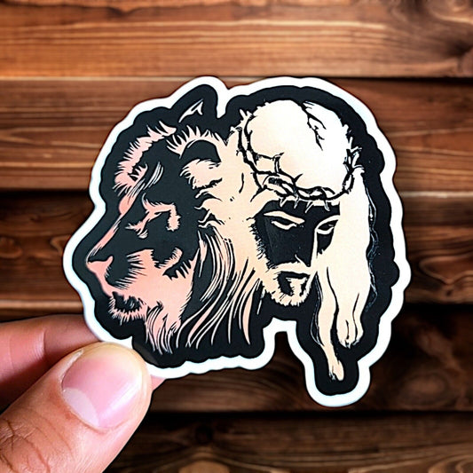 The Lion Of Judah Sticker Glossy | Vinyl Christian Sticker | Waterproof Decal