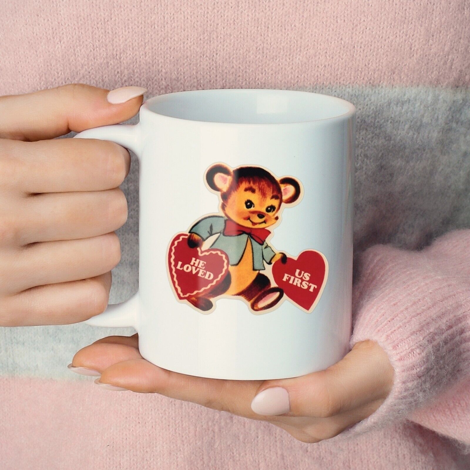 He Loved Us First Cute Sticker Glossy | Vinyl Christian Sticker | Waterproof