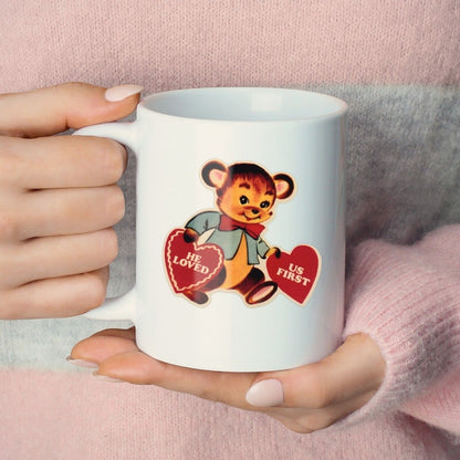 He Loved Us First Cute Sticker Glossy | Vinyl Christian Sticker | Waterproof