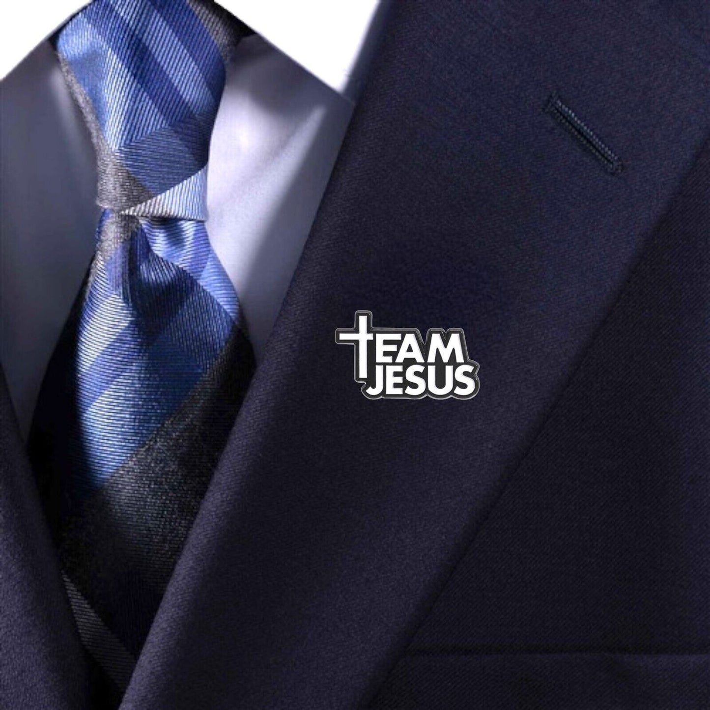 Team Jesus Enamel Pin | Christian Collar Pin | Brooch Accessory | Lapel Pins