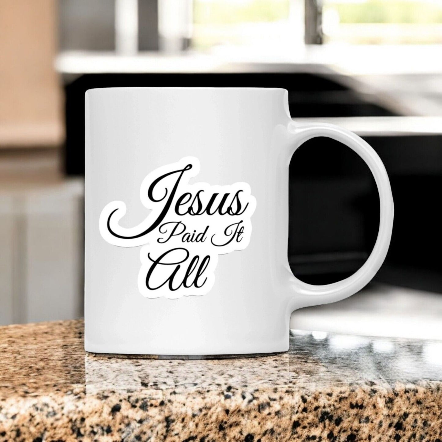 Jesus Paid It All Sticker Glossy | Vinyl Christian Sticker | Waterproof Decal