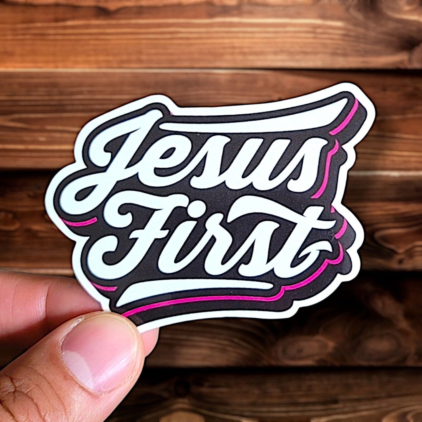 Jesus First Sticker Glossy | Vinyl Christian Sticker | Laptop Decal | Waterproof