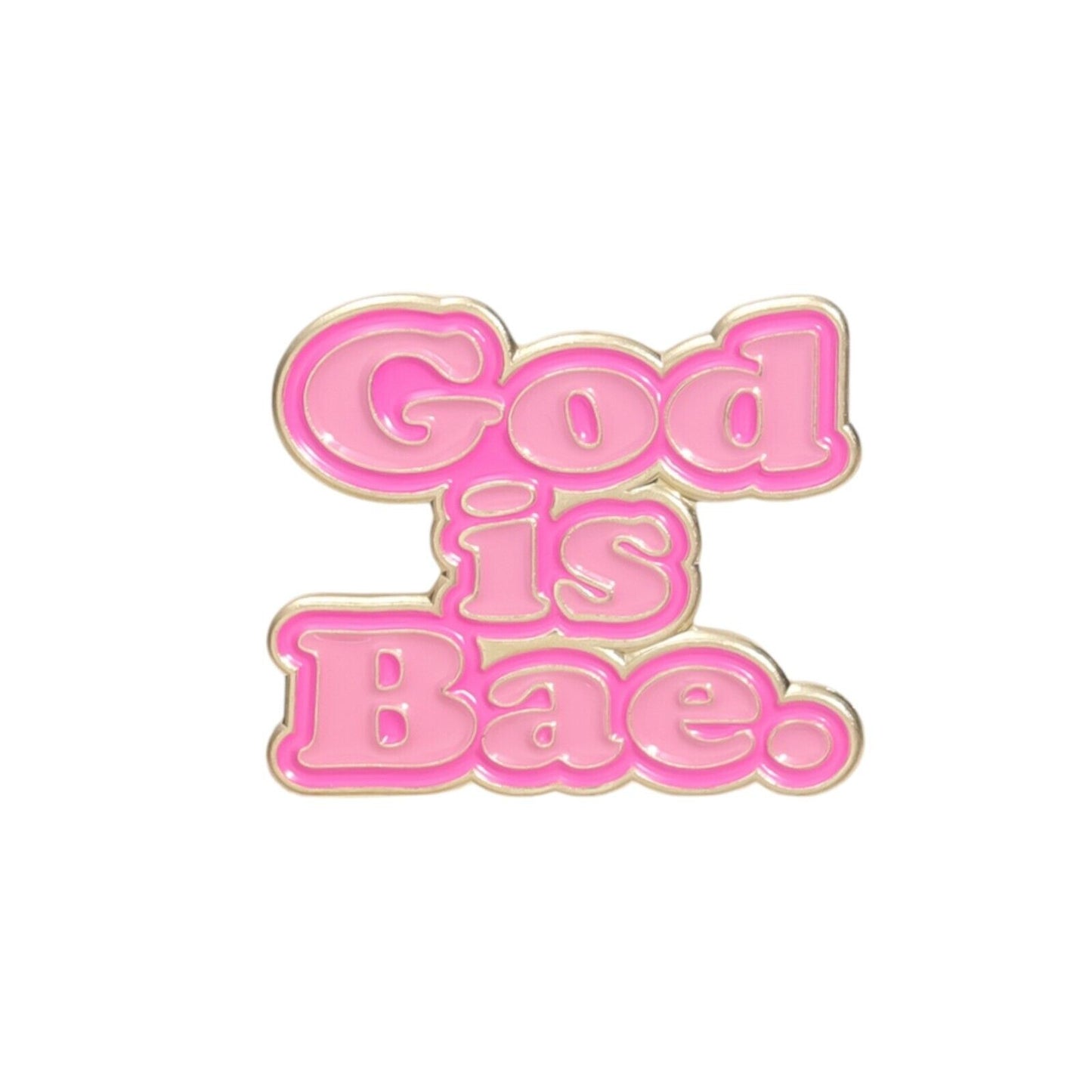 God Is Bae Enamel Pin | Christian Collar Pin | Brooch Accessory | Lapel Pin