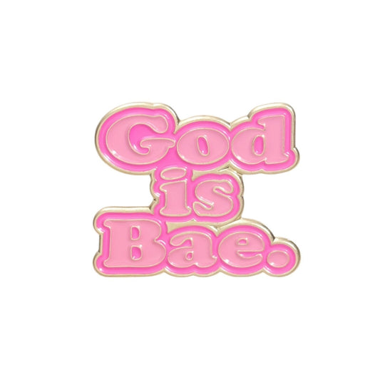 God Is Bae Enamel Pin | Christian Collar Pin | Brooch Accessory | Lapel Pin