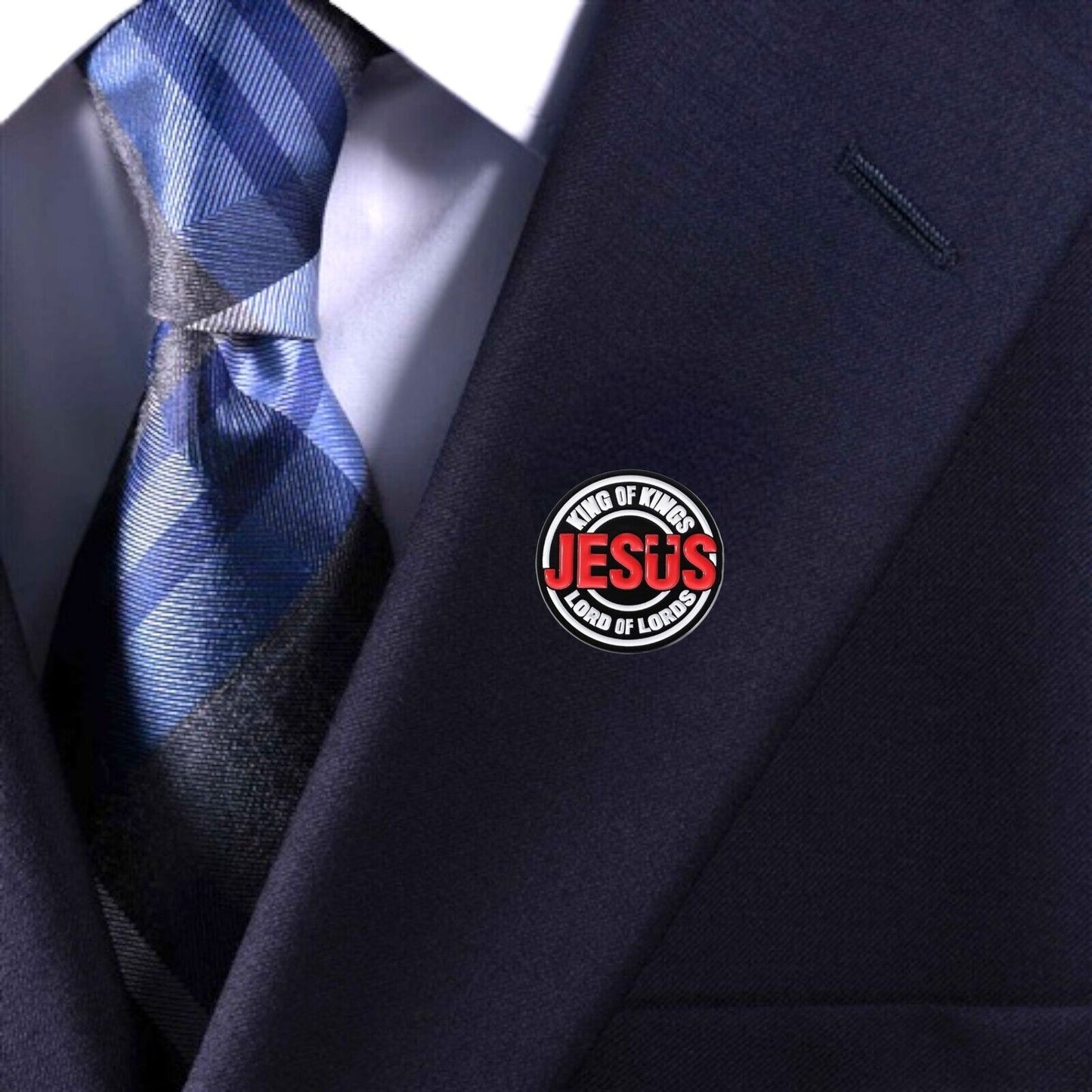 King of Kings Lord of Lords Enamel Pin | Christian Collar Pin | Brooch Accessory