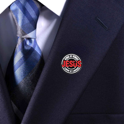 King of Kings Lord of Lords Enamel Pin | Christian Collar Pin | Brooch Accessory