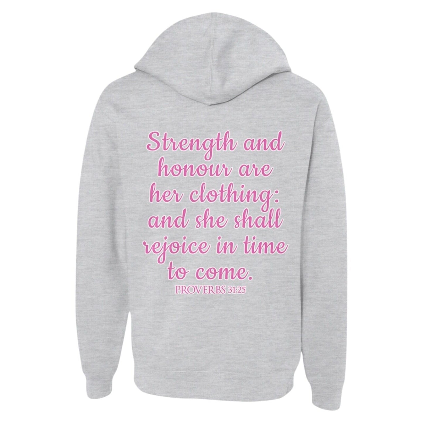 Proverbs 31:25 Woman Religious Apparel Jesus Hoodie Christian Clothing