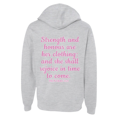 Proverbs 31:25 Woman Religious Apparel Jesus Hoodie Christian Clothing