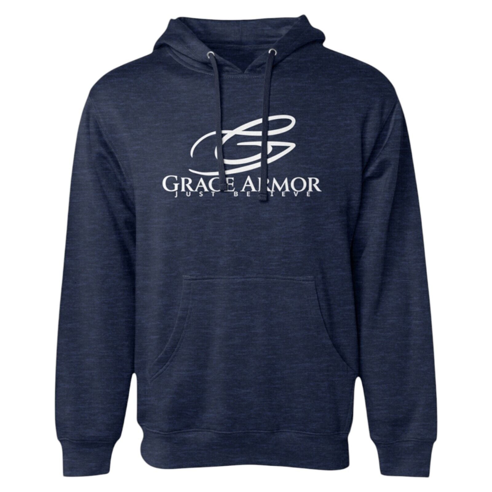 Romans 5:1 Deep Blue Religious Apparel Jesus Hoodie Christian Clothing Unisex