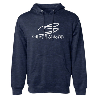 Romans 5:1 Deep Blue Religious Apparel Jesus Hoodie Christian Clothing Unisex