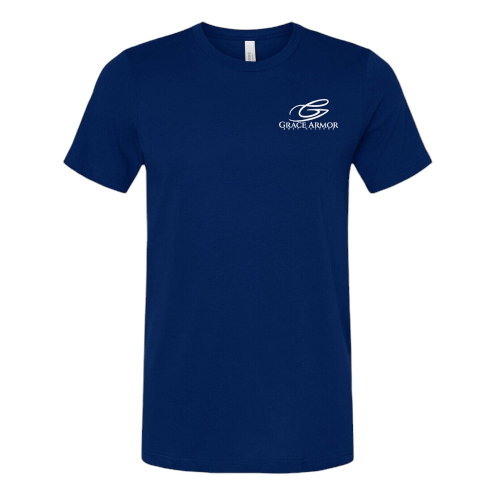 Flag w/Cross Navy T-Shirt Religious Apparel Jesus Tee Christian Clothing Unisex